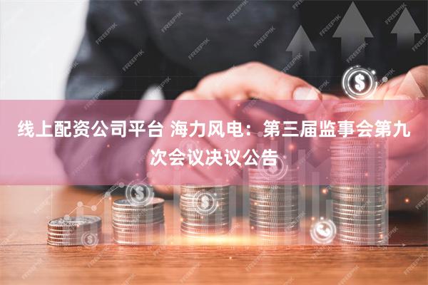 线上配资公司平台 海力风电：第三届监事会第九次会议决议公告